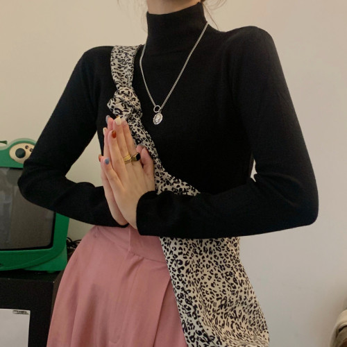 高領打底衫女秋冬季新款大碼胖妹妹內搭毛衣洋氣加厚長袖針織上衣 高領打底衫女秋冬季新款大碼胖妹妹內搭毛衣洋氣加厚長袖針織上衣