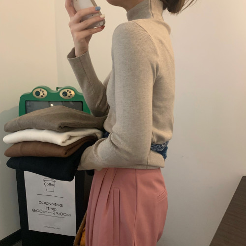 高領打底衫女秋冬季新款大碼胖妹妹內搭毛衣洋氣加厚長袖針織上衣 高領打底衫女秋冬季新款大碼胖妹妹內搭毛衣洋氣加厚長袖針織上衣
