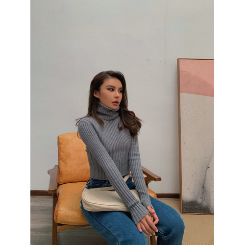 自製ins復古性感高腰短款高領毛衣女洋氣內搭外穿打底衫針織保暖 自製ins復古性感高腰短款高領毛衣女洋氣內搭外穿打底衫針織保暖