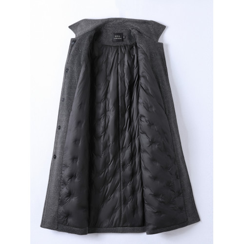 羽絨服女中長款2025冬季新款牛角釦羊毛大衣加厚羽絨內膽毛呢外套 羽絨服女中長款2025冬季新款牛角釦羊毛大衣加厚羽絨內膽毛呢外套