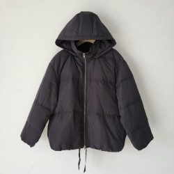 80%白鴨絨 日單短款連帽厚實保暖絨服女麵包服日系新品女裝外套