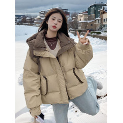 羽絨棉服女冬季2025年新款小個子短款洋氣時尚保暖麵包服棉衣外套