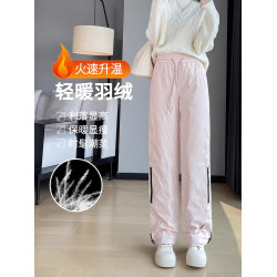 防水工裝羽絨褲女外穿冬季2024新款東北零下40度極寒防風沖鋒棉褲