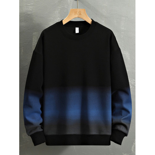 漸變色衛衣男春秋季圓領潮流潮牌長袖T恤帥氣青年休閒百搭打底衫 漸變色衛衣男春秋季圓領潮流潮牌長袖T恤帥氣青年休閒百搭打底衫