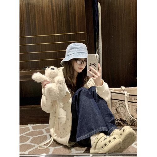 奶fufu學生連帽碎花衛衣外套女2025秋開衫拉鍊寬松休閒學院風秋冬 奶fufu學生連帽碎花衛衣外套女2025秋開衫拉鍊寬松休閒學院風秋冬