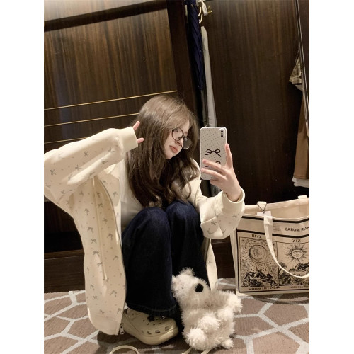 奶fufu學生連帽碎花衛衣外套女2025秋開衫拉鍊寬松休閒學院風秋冬 奶fufu學生連帽碎花衛衣外套女2025秋開衫拉鍊寬松休閒學院風秋冬