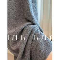 CHAO級推薦！歐貨軟糯羊毛灰色濶腿褲2025秋季高腰垂感保暖直筒褲