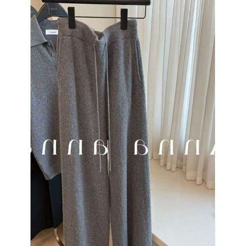 CHAO級推薦!歐貨軟糯羊毛灰色濶腿褲2025秋季高腰垂感保暖直筒褲 CHAO級推薦!歐貨軟糯羊毛灰色濶腿褲2025秋季高腰垂感保暖直筒褲