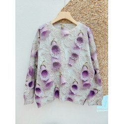 重工釘珠印花減齡毛衣女裝上衣 秋冬新款圓領慵懶風針織衫打底衫