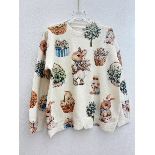 重工釘珠印花減齡毛衣女裝上衣 秋冬新款圓領慵懶風針織衫打底衫 重工釘珠印花減齡毛衣女裝上衣 秋冬新款圓領慵懶風針織衫打底衫