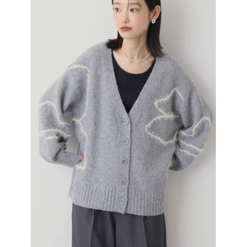 A 秋冬新款 設計感 線條感v領寬松開衫毛衣外套女 A 秋冬新款 設計感 線條感v領寬松開衫毛衣外套女