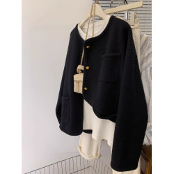 卡其色毛呢外套女春秋秋季秋冬小個子美拉德呢子開衫2023新款爆款