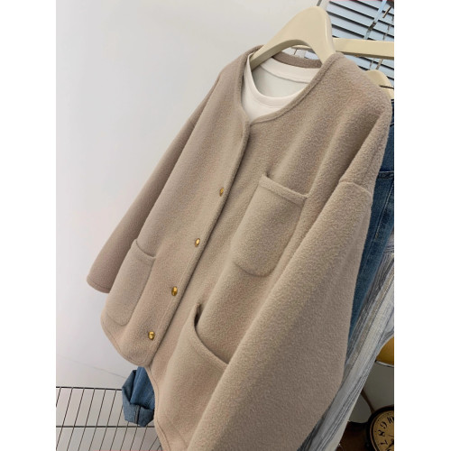 卡其色毛呢外套女春秋秋季秋冬小個子美拉德呢子開衫2023新款爆款