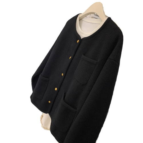 卡其色毛呢外套女春秋秋季秋冬小個子美拉德呢子開衫2023新款爆款