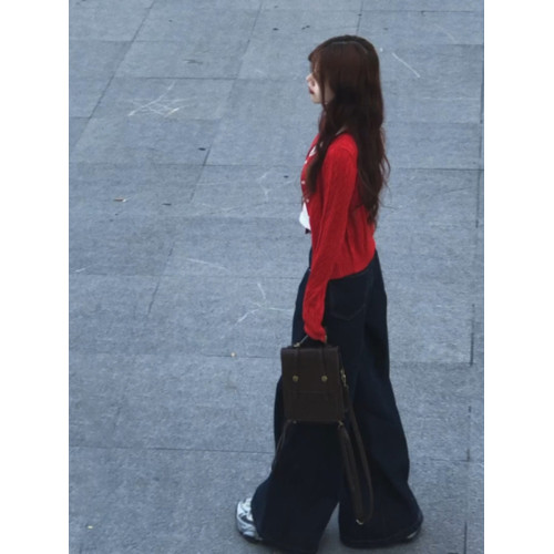 小個子紅色短款麻花毛衣開衫女2025早秋季新款學院風針織外套上衣 小個子紅色短款麻花毛衣開衫女2025早秋季新款學院風針織外套上衣