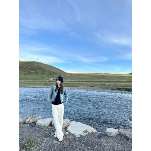 美式復古做舊水洗藍色牛仔外套女春秋款2025新款百搭短款夾克上衣