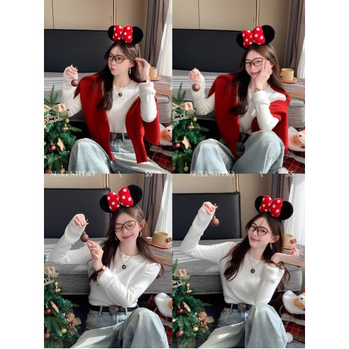 蘇三三低領加絨毛衣女款2025新款冬季加厚內搭打底衫秋冬針織上衣