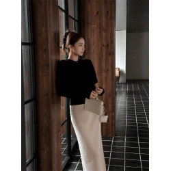 小衆不撞款鬭篷針織衫女冬季原創設計師新款毛衣獨特超好看上衣潮