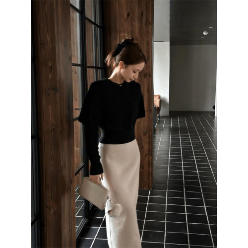 小衆不撞款鬭篷針織衫女冬季原創設計師新款毛衣獨特超好看上衣潮 小衆不撞款鬭篷針織衫女冬季原創設計師新款毛衣獨特超好看上衣潮