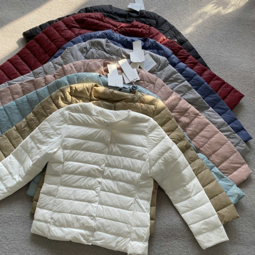 白鴨絨圓領純色短款保暖簡約可變V領收納袋輕型羽絨服內膽女 白鴨絨圓領純色短款保暖簡約可變V領收納袋輕型羽絨服內膽女