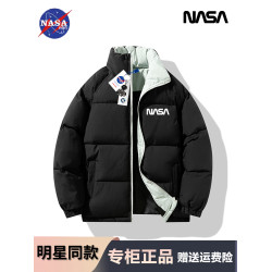 NASA聯名潮牌羽絨服男裝寬松大碼短款秋冬季外套立領加厚棉衣女款
