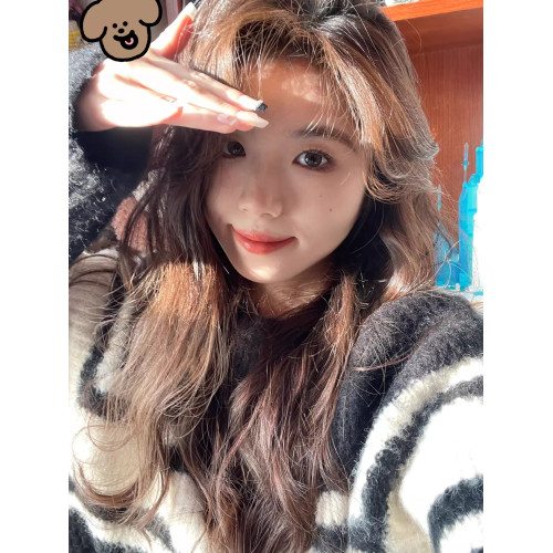 韓系高級感毛衣女加厚慵懶2025新款秋冬圓領寬松條紋撞色外套上衣 韓系高級感毛衣女加厚慵懶2025新款秋冬圓領寬松條紋撞色外套上衣