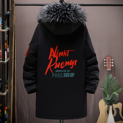 羽絨服男中長款冬季2025年新款青年潮流派克棉服男裝加絨加厚外套 羽絨服男中長款冬季2025年新款青年潮流派克棉服男裝加絨加厚外套