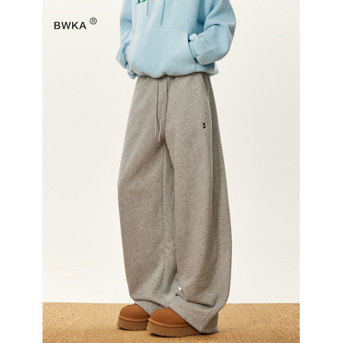 BWKA加絨衛褲棉褲女男秋冬潮牌寬松垂感濶腿褲百搭運動直筒休閒褲 BWKA加絨衛褲棉褲女男秋冬潮牌寬松垂感濶腿褲百搭運動直筒休閒褲