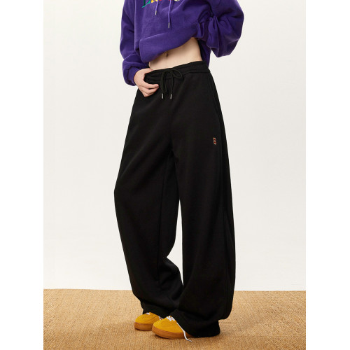 BWKA加絨衛褲棉褲女男秋冬潮牌寬松垂感濶腿褲百搭運動直筒休閒褲 BWKA加絨衛褲棉褲女男秋冬潮牌寬松垂感濶腿褲百搭運動直筒休閒褲