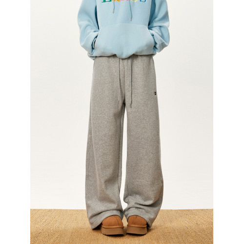 BWKA加絨衛褲棉褲女男秋冬潮牌寬松垂感濶腿褲百搭運動直筒休閒褲 BWKA加絨衛褲棉褲女男秋冬潮牌寬松垂感濶腿褲百搭運動直筒休閒褲