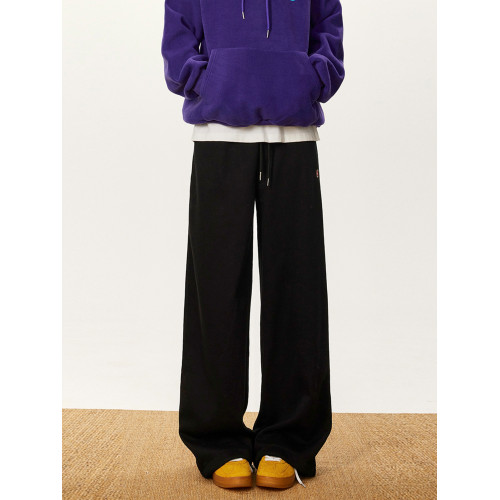 BWKA加絨衛褲棉褲女男秋冬潮牌寬松垂感濶腿褲百搭運動直筒休閒褲 BWKA加絨衛褲棉褲女男秋冬潮牌寬松垂感濶腿褲百搭運動直筒休閒褲