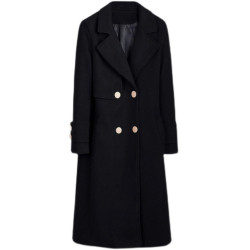 韓系羊絨質感毛呢大衣大碼胖mm200斤赫本風小個子加厚呢子外套