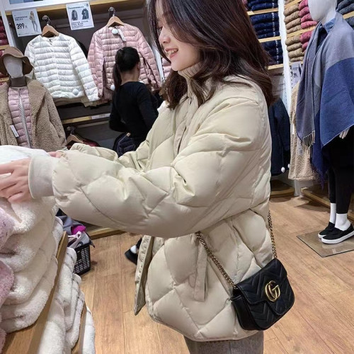 2025新款爆款小個子秋冬季薄款短款棉衣棉服外套早秋菱格夾棉棉襖 2025新款爆款小個子秋冬季薄款短款棉衣棉服外套早秋菱格夾棉棉襖