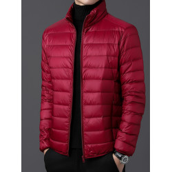 超薄羽絨棉服男輕薄冬季保暖防寒外套羽絨內膽戶外運動輕便夾克服