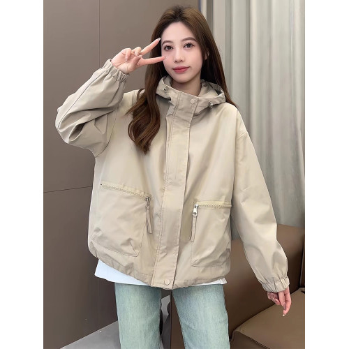 時尚大口袋連帽風衣外套女裝冬2025新款小個子沖鋒衣夾棉爆款上衣 時尚大口袋連帽風衣外套女裝冬2025新款小個子沖鋒衣夾棉爆款上衣