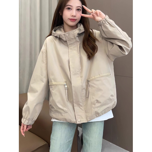 時尚大口袋連帽風衣外套女裝冬2025新款小個子沖鋒衣夾棉爆款上衣 時尚大口袋連帽風衣外套女裝冬2025新款小個子沖鋒衣夾棉爆款上衣