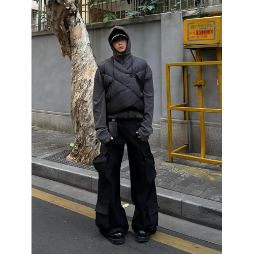 cleanfit短款羽絨棉馬甲男款冬季加厚保暖棉服外套設計感無袖坎肩 cleanfit短款羽絨棉馬甲男款冬季加厚保暖棉服外套設計感無袖坎肩