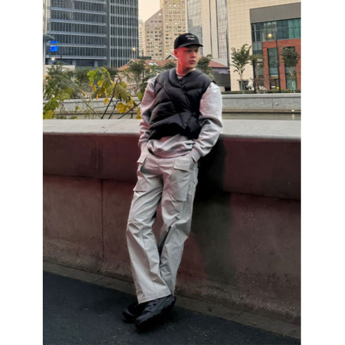 cleanfit短款羽絨棉馬甲男款冬季加厚保暖棉服外套設計感無袖坎肩 cleanfit短款羽絨棉馬甲男款冬季加厚保暖棉服外套設計感無袖坎肩