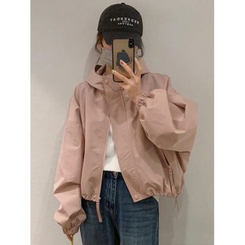 高級感沖鋒衣外套女2025春秋新款寬松小個子短款百搭休閒夾克上衣 高級感沖鋒衣外套女2025春秋新款寬松小個子短款百搭休閒夾克上衣