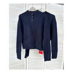 MONA 50綿羊毛 高級氣質百搭 立領針織衫上衣女小個子 2025爆款