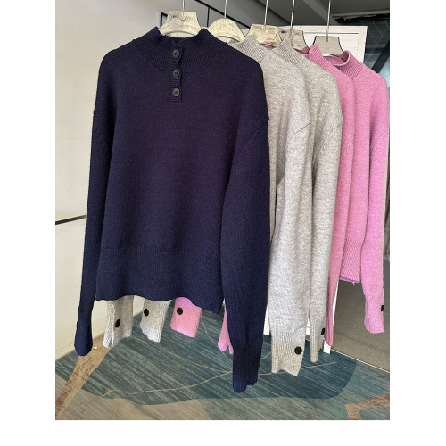 MONA 50綿羊毛 高級氣質百搭 立領針織衫上衣女小個子 2025爆款 MONA 50綿羊毛 高級氣質百搭 立領針織衫上衣女小個子 2025爆款