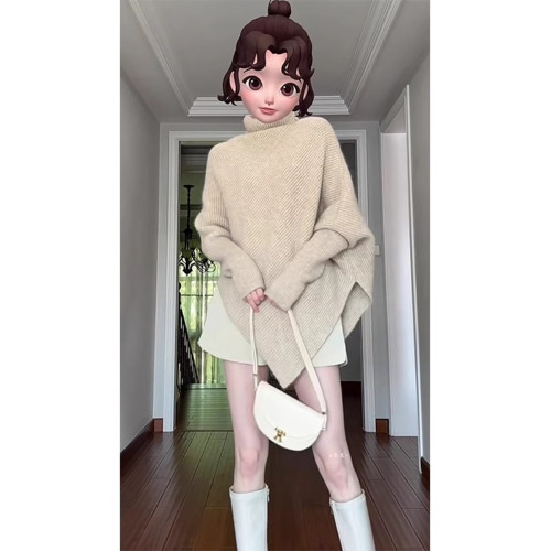 小香風內搭紅色毛衣女秋冬季2025新款不規則小衆不撞款高領針織衫 小香風內搭紅色毛衣女秋冬季2025新款不規則小衆不撞款高領針織衫