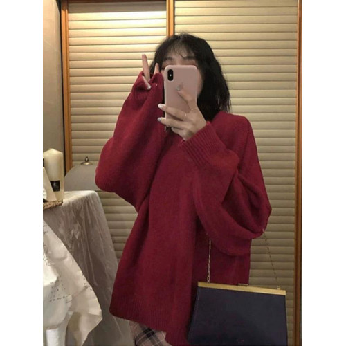 2025秋冬新款馬海毛軟糯毛衣女慵懶風寬松加厚小個子內搭針織衫 2025秋冬新款馬海毛軟糯毛衣女慵懶風寬松加厚小個子內搭針織衫