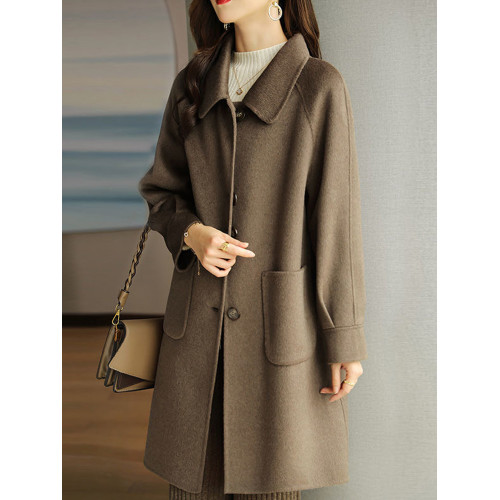 冬季毛呢外套女士秋冬2025新款小個子媽媽夾棉加厚中長款呢子大衣 冬季毛呢外套女士秋冬2025新款小個子媽媽夾棉加厚中長款呢子大衣