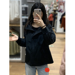 春秋新款時尚休閒百搭登山服夾克寬松連帽防水外套女上衣mf465467