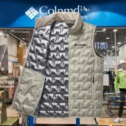 哥倫25新款秋冬羽絨馬甲男款輕便石墨烯熱能坎肩外穿背心運動馬夾