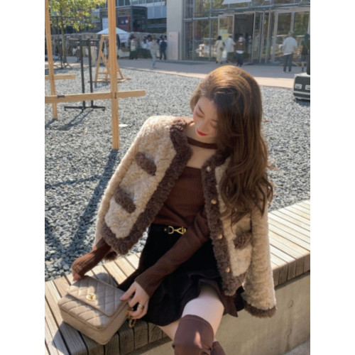 小香風仿羊羔毛保暖短款外套女秋冬2025新款韓版寬松氣質上衣加厚 小香風仿羊羔毛保暖短款外套女秋冬2025新款韓版寬松氣質上衣加厚