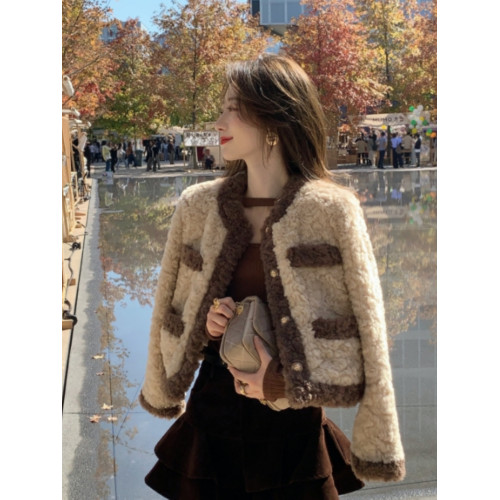 小香風仿羊羔毛保暖短款外套女秋冬2025新款韓版寬松氣質上衣加厚 小香風仿羊羔毛保暖短款外套女秋冬2025新款韓版寬松氣質上衣加厚