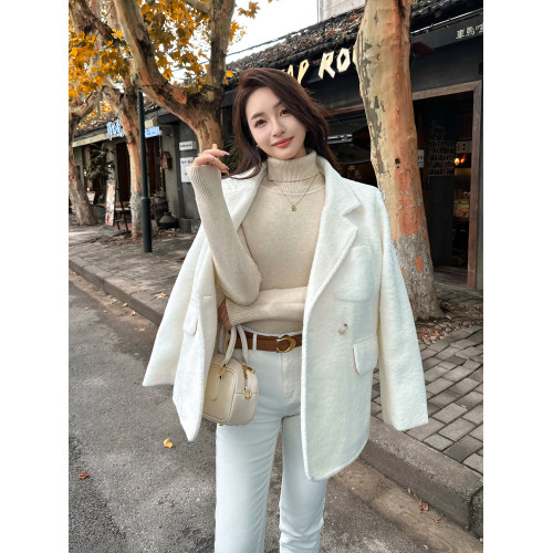 高領毛衣女秋冬加絨加厚打底衫內搭一體水貂絨保暖堆堆領針織上衣 高領毛衣女秋冬加絨加厚打底衫內搭一體水貂絨保暖堆堆領針織上衣