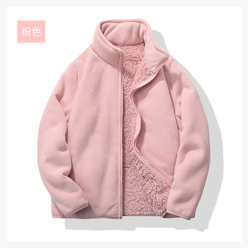 加絨加厚抓絨衣外套女士短款秋冬立領保暖寬松大碼搖粒絨上衣開衫 加絨加厚抓絨衣外套女士短款秋冬立領保暖寬松大碼搖粒絨上衣開衫